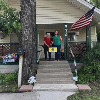 Arlene Henderson, a resident on Camden Street, was the first recipient of Revitalize Dublin’s new grant program. The grant was used for front porch repairs. Courtesy photo