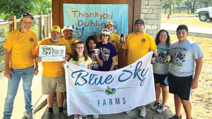 Dublin Lions Club traveled to Kerrville on Friday to the Texas Lions Camp to serve root beer floats to handicapped campers, their families and the staff at the camp. About 180 people were served. Thanks to Dublin Bottling Works, Dublin Dairy Queen and Blue Sky Farms for their help in making this public service work possible. This Saturday, the Lions Club will be serving hot dogs at the Dublin library for the back to school event and to celebrate the end of the summer reading program. | submitted photo