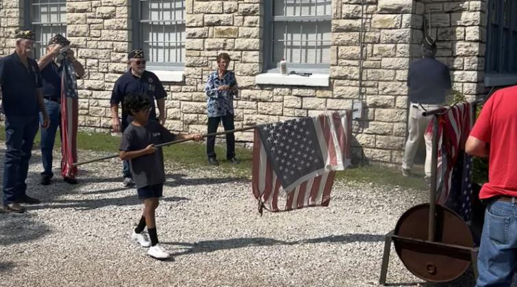 Turnbow-Higgs American Legion Post No. 240 and local scouts gathered at the American Legion Post on Flag Day Saturday, June 14 to conduct their annual Proper Flag Disposal ceremony and to pay tribute to those who had passed away during the year. Courtesy photo