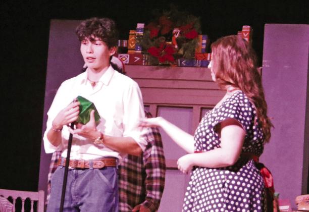 Dublin Theatre treated the community to a merry mystery Saturday, Dec. 13 as they staged ‘It’s Beginning to Look a Lot Like a Mystery’ by Tracy Wells. The play tells the Christmas story as a bickering family tries to find the missing Jesus figure from their Nativity with the help of a super sleuth. Donations were taken and a bake sale complete with a hot cocoa bar was held to raise funds for the program. Paul Gaudette | Citizen staff photos