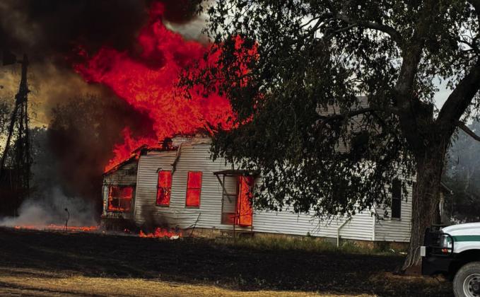 Numerous departments including Dublin VFD fought a grass fire on CR 343 over the weekend. Though the grass fire caught a vacant home on fire, thanks to the hard work of the department, numerous nearby homes were saved. Erath County remains under a burn ban and is in severe drought conditions. Submitted photos