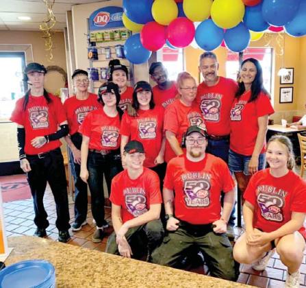 Dairy Queen staff members gather for a 50th anniversary photo. Submitted photo