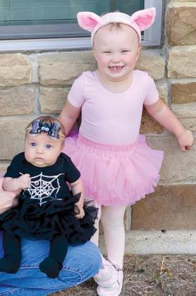 Carly Crews, 2 1/2 years old as Wilbur Pig, Kylie Crews, 7 weeks, as Charlotte Spider from Charlotte’s Web were named as the winner of the group division. They will receive $25 Dublin Dollars from the chamber. They will also receive a $20 gift card donated by residents of Three Oaks Assisted Living. Submitted photo
