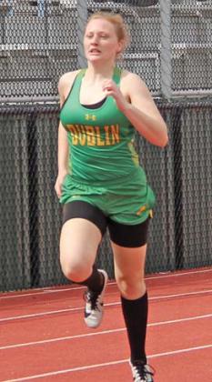 Dublin JV athletes Jayden Balavantin (above) and Avery Sieperda got first in boys discus and second in girls 400 meter dash. Paul Gaudette and Wyndi Veigel Gaudette | Citizen staff photos