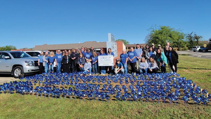 The following organizations aided in planting pinwheels in honor of Child Abuse Prevention Month: Erath County Child Protective Services, Paluxy River CAC staff, Cross Timbers Family Services, Erath County Sheriff ’s Office, Dublin Police Department, CASA, STAR Council, Lyndi Hanna with Annie’s Therapeutic Companions, Our Community Our Kids and the Erath County Child Welfare Board. Cierra Hawk | Citizen staff photo