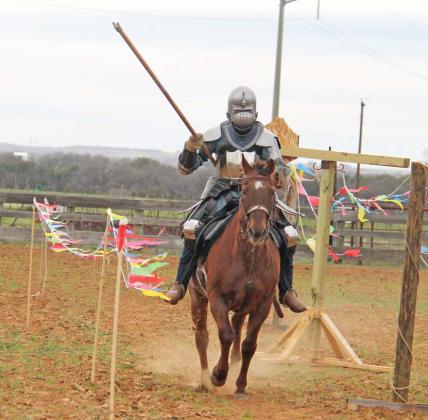 A knight at the Heartland Renaissance Festival practices jousting prior to the opening of the faire. The faire is located between Gustine and Comanche and is now open through April 14, every Friday, Saturday and Sunday. Paul Gaudette | Citizen staff photo