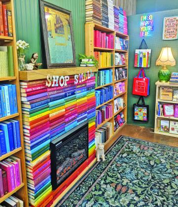 Frames Etc. is hosting an open house Saturday, April 25 to celebrate Independent Book Store Day as well as its recent expansion and renovation. The store now features 1500 new books in addition to the thousands of used books and features a fresh redesign including a book-framed fire place (above) and seating area. Paul Gaudette | Citizen staff photos