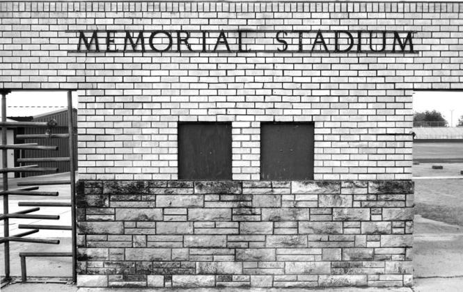 The entrance of the War Memorial Stadium was bricked by local rock mason Jim Davis. There were strong feelings in our community that those who died in World War II should be honored. Courtesy photo