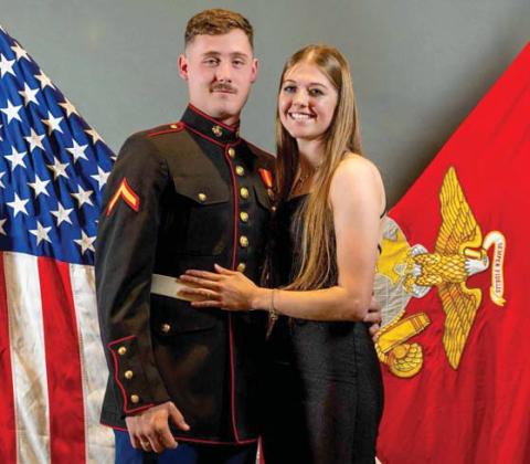 Chance Rollins, a 2022 Dublin graduate, is a reserve in the Marines and a full-time farmer. He enjoys spending time with his wife Michaella and the best Christmas present either one of them could have asked for - their 4-monthold daughter Cirilla. Courtesy photo