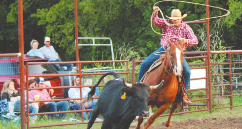 A cowboy sends