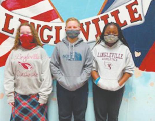 7th Grade participants Sara Leatherwood (left to right), Brody Hurt, Ava Barnes