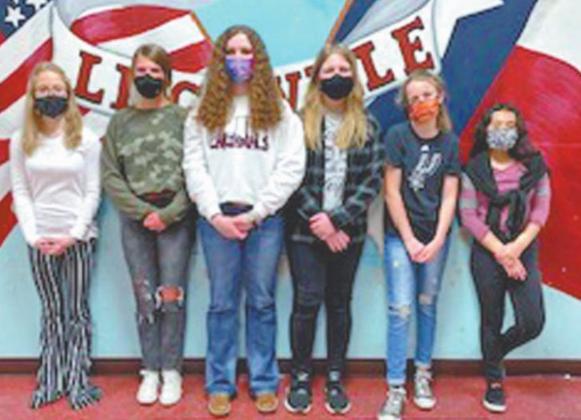 8th Grade participants Cassidy Crews (left to right), Kenleigh Jones, Emma Hudson, Jellie Waterlander, Cambri Coburn, Maira Mesquite-Hernandez