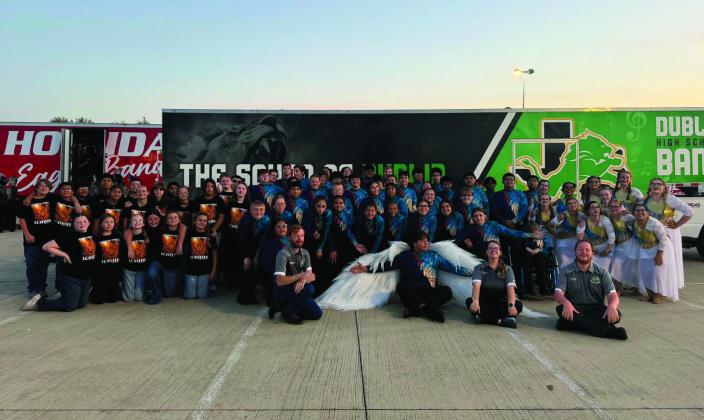 The Sound of Dublin Marching Band competed at Area contest Saturday, Oct. 24 in Denton. For the second year in a row, the band made finals at the contest and received 9th place. The Dublin Citizen would like to congratulate the band, directors, support staff and parents, on a terrific season! Jess Shelton | Courtesy photo