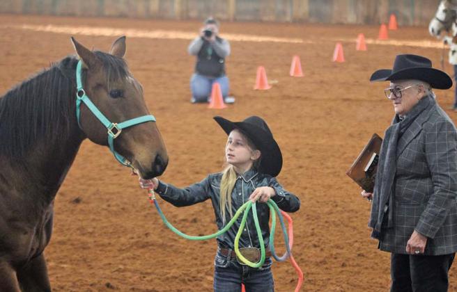 Junior all around horse exhibitor winner Sydney Fincher competed in the Erath County Jr. Livestock show horse show Sunday, Jan. 5 at the Tarleton Rodeo Arena