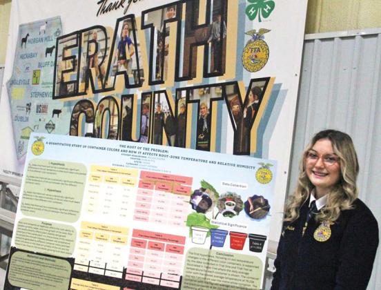 Monday’s events also included the Agriscience Fair where Dublin FFA was represented by Nicole Foster ( who got Reserve Champion in Plant Science Systems)