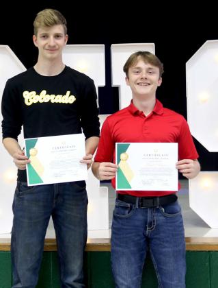 Top Leader Award Colbyn Wiley and Paul Adams