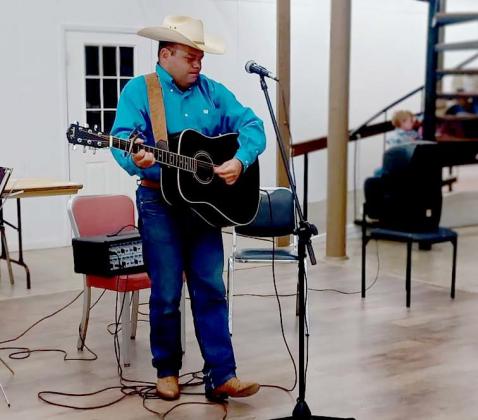 Tim Turnbeaugh sang at the Meet &amp; Greet Saturday, Aug. 19. The event was held in preparation of the Saturday, Sept. 2 Rodeo Heritage Museum Anniversary Celebration. Courtesy photo