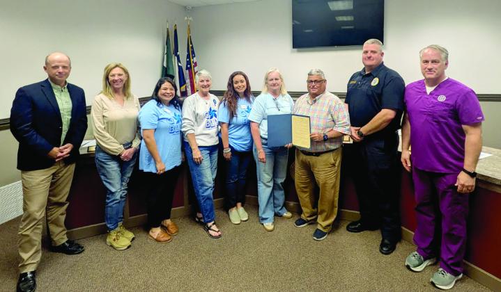 Dublin City Council and Mayor David Leatherwood, Public Safety Director Cameron Ray joined with the staff and volunteers of Cross Timbers Family Services. The group gathered for a Stop the Silence Proclamation in honor of National Crime Victims’ Rights Week, National Child Abuse Prevention Month and National Sexual Assault Awareness Month. Paul Gaudette | Citizen staff photo