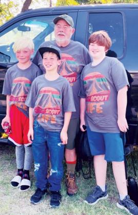 Boy Scouts learn at camp