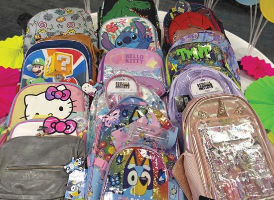 Colorful backpacks are set ready to go home with excited students at Saturday’s Back To School Fair at the Dublin Public Library from 10 a.m. to 1 p.m. Courtesy photo