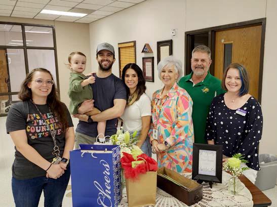 Terri White, Assistant Superintendent, pictured center with her family, recently retired from Dublin ISD after working for the district for 32 years. Submitted photo