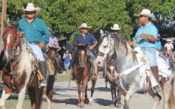 Above, over 100 horses and riders participated in this year’s Calbalgata, a trail ride that ultimately ended in the City Park to open the rodeo. Paul Gaudette | Citizen staff photos