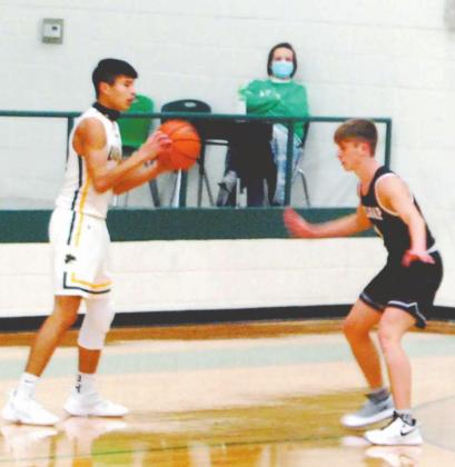 Dublin Lion Daniel Escobar looks for a hole in Millsap defense during Friday night’s home victory. Escobar was named the Big Country Preps Player of the Week after scoring in 67 points in the Lions’ two games last week. Paul Gaudette | Citizen staff photo