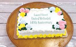 Laurel Street United Methodist Church celebrated its 140th anniversary with cake Saturday, April 29. Deborah McClatchy | Citizen staff photo