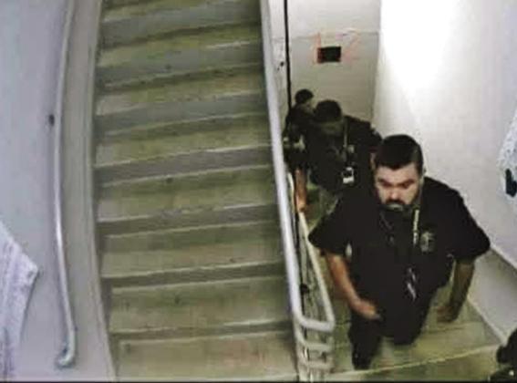 Dublin Police Officer Cody Cook works on climbing 110 flights of stairs during the Dallas 9/11 Memorial Stair Climb. The event is in honor of first responders killed during the 9/11 terrorist attacks, and those who have succumbed after wards to related illnesses. Submitted photo