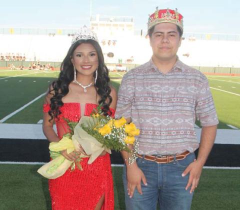 Seniors Kimberly Rojas and Diego Vargas were crowned as the 2024 Dublin High School Homecoming Queen and King at the Friday, Sept. 20 Pep Rally and Homecoming football game. Wyndi Veigel-Gaudette | Citizen staff photo