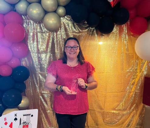Kerry Parsons, Stephenville PD dispatcher, recently received a Professionalism Award by the North Central Texas Emergency Communications District (NCT9-1-1) at the annual 9-1-1 Gala. Submitted photo