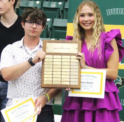 2024 Golf Most Valuable Players Charlie Rasberry &amp;amp; Bailey Watson