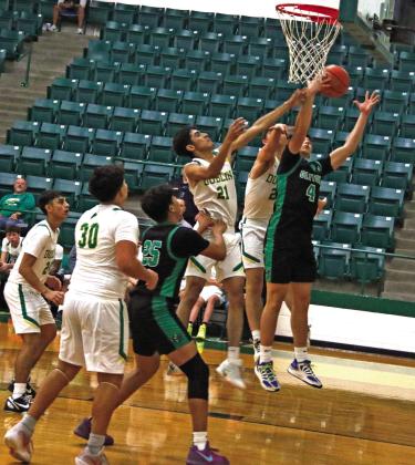 Dublin Varsity Lions (above) and Freshman Lions (below) battle to sink points at the net during games against Clifton and Brownwood respectively in last week’s Dublin Athletic Booster Club Tournament. Dublin teams won both games with varsity claiming third place in their bracket with a 3-1 record and freshmen emerging with a first place undefeated finish. Paul Gaudette | Citizen staff photos