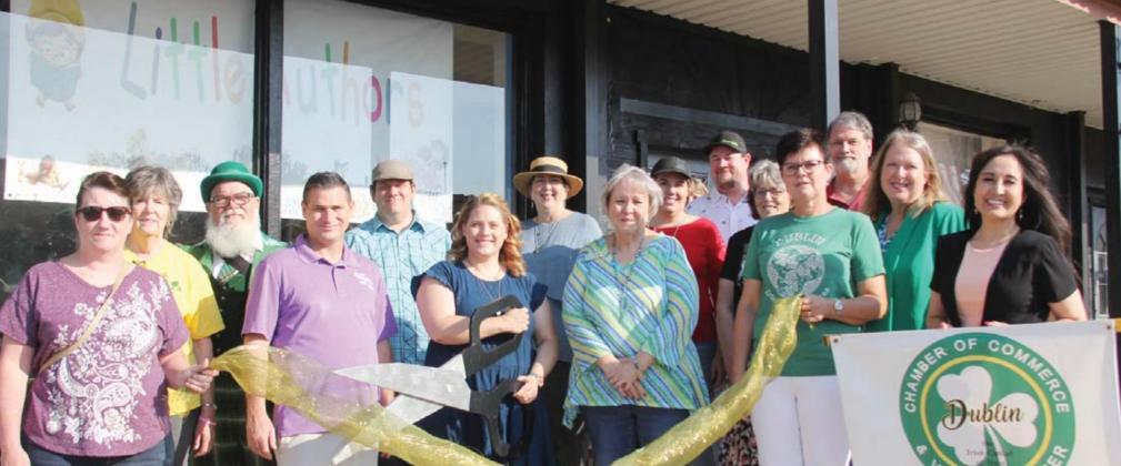 The Dublin Chamber of Commerce and community joined together to welcome new businesses in ribbon cuttings at the Grafton Center, Grafton Market, Austin Strreet Fabrics and Little Authors in the 100 block of Grafton. Paul Gaudette | Citizen staff photo