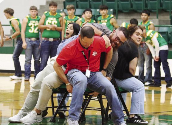 A colorful pep rally