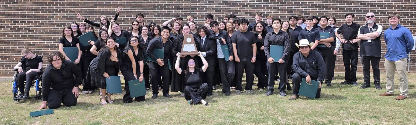 The Dublin High School Sound of Dublin took top honors at the UIL concert and sightreading competition Wednesday, April 1 in Stephenville, getting straight 1 ‘Superior’ scores in every part of the competition which yielded them a Sweepstakes award, the highest distinction available in the contest. Courtesy photo