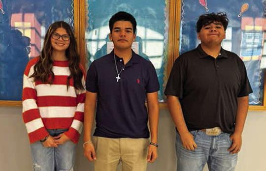 Kimila Gonzalez placed 10th, Jonathan Enhorabuena placed 4th and David Nava placed 1st and is advancing to state for the ATSSB area auditions. Courtesy photo