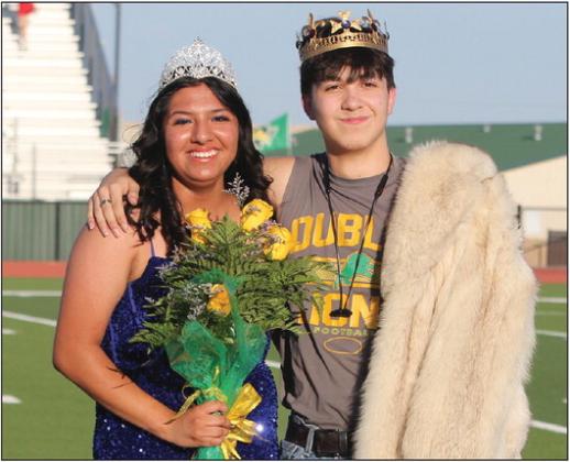 Wyndi Veigel | Citizen staff photo Seniors Sulmara Gonzalez and Jeffrey Cervantes were named as the Homecoming Queen and King for Dublin High School over the weekend. For more Homecoming photos see B6 and the Dublin Citizen Facebook page.