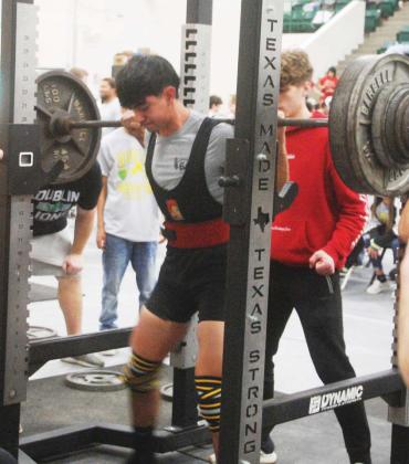 Dublin Lion Elijah Gonzales claimed a gold this week at the Dublin Invitational Powerlifting meet held Saturday, Jan. 21. Paul Gaudette | Citizen staff photo