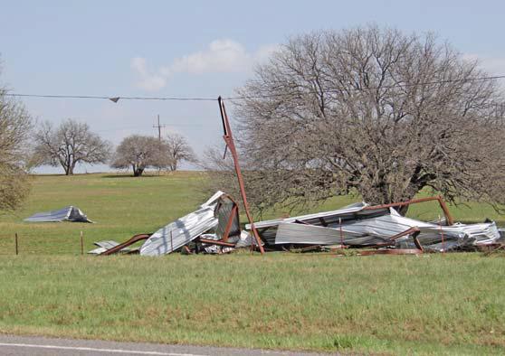 Damage from the storm on Saturday, March 29 could be found at a dairy near the Dublin Loop. National Weather Service had reports of large hail, but not high wind, straight line winds or tornadoes. Paul Gaudette | Citizen staff photos