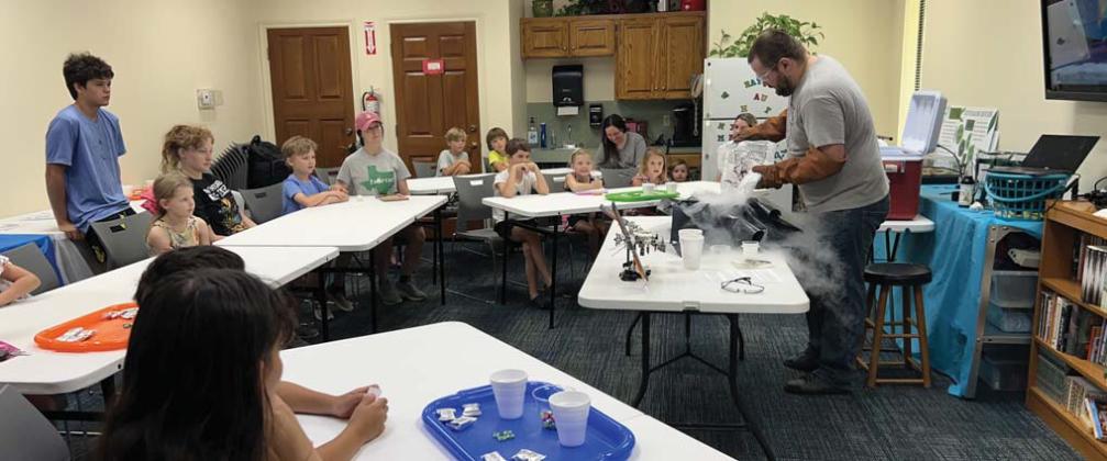 Former NASA Engineer Robert Hamilton who worked at Johnson Space Center teaches kids about asteroids and comets Saturday, June 15 at the STEM &amp;amp; Space event at Dublin Public Library. Kourtney Warner | Citizen staff photo