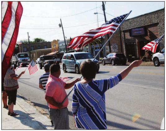 Locals gathered at the Corner Lot Monday