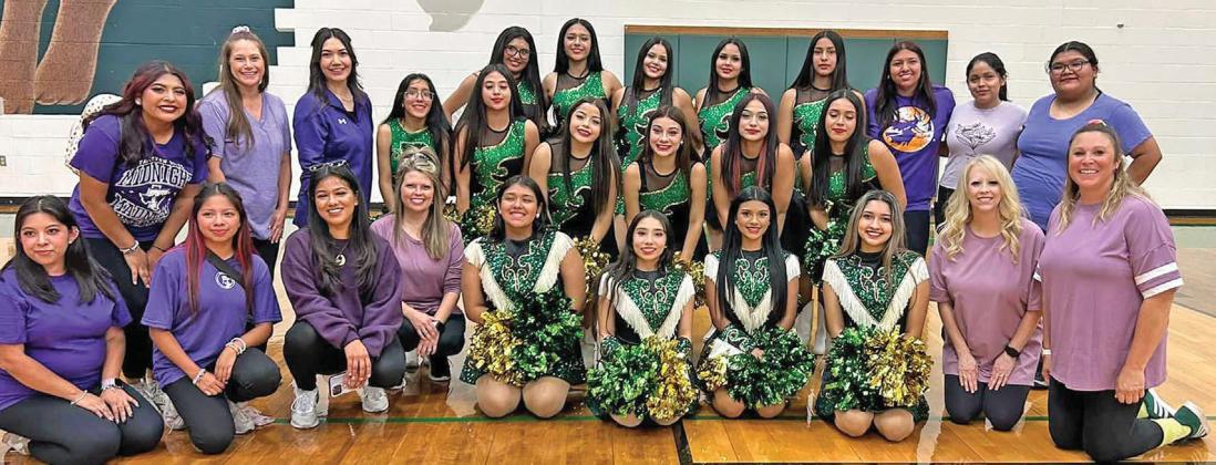 Dublin Dandi-Lion drill team alumni joined the 2024-25 Dandi-Lions for a routine at the Sept. 27 pep rally in the Neff Gym. The alumni practiced for several days in preparation for the show. | Submitted photo