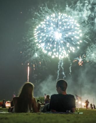 Fireworks explode in the night sky at Stars over Stephenville Saturday, July 4 in honor of America's 250th birthday. Caitlin Moyer Photography | Submitted photo