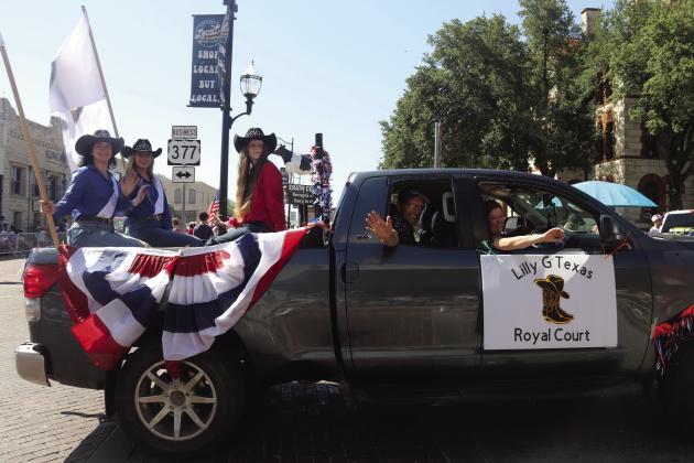 The reigning court of Miss Lilly G Texas rides in the annual Stephenville July 4th parade. Wyndi Veigel-Gaudette | Citizen staff photo