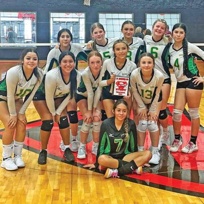 The JV Dublin Lady Lions took silver in the Strawn volleyball tournament Friday, Aug. 16. | Submitted photo