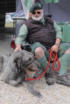 An Irish Wolfhound and his owner were presented the best Irish costume prize. Wyndi Veigel | Citizen staff photo