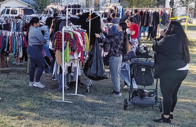 Paul Gaudette | Citizen staff photo Citizens browse winter clothing outside Kingdom Threads during its annual Winter Clothing Drive. Kingdom Threads is located at 220 E. Live Oak and is open every Wednesday from 9 a.m. to noon. Everything at Kingdom Threads is completely free.