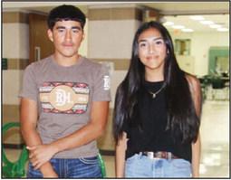 Sophomore Representatives Hector Gaspar, Ingrid Hernandez