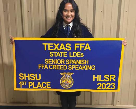 Vanessa Pantoja, a junior at Dublin High School, has earned first place in State in Sr. Creed Speaking at the state Leadership and Development Event competition. Submitted photo
